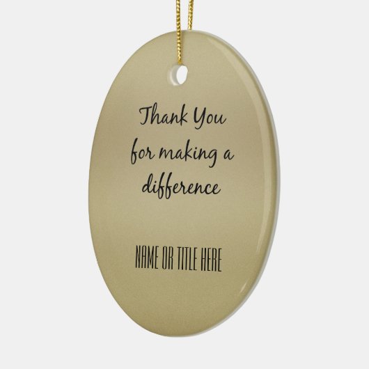 Bedankt dat je een verschil hebt gemaakt keramisch ornament (Links)
