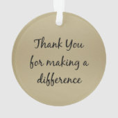 Bedankt dat je een verschil hebt gemaakt ornament (achterkant)