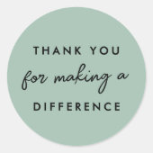 Bedankt dat je een verschil hebt gemaakt ronde sticker (Voorkant)
