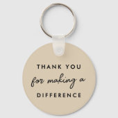 Bedankt dat je een verschil hebt gemaakt sleutelhanger (Voorkant)