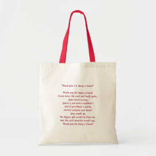 Bedankt dat je een vriend bent - Canvas tas