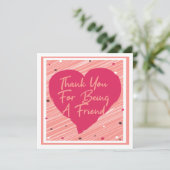 Bedankt dat je een vriendschappelijke galentinedag feestdagenkaart (Staand voorkant)