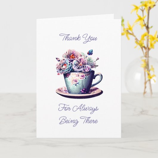 Bedankt dat je er altijd bent kaart (Gele Bloem)