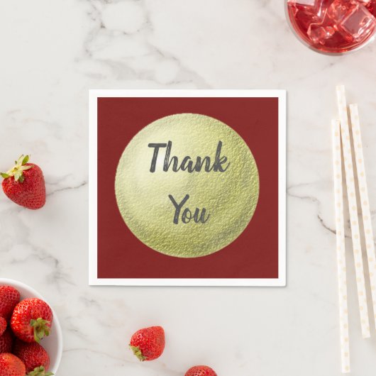 Bedankt dat je Goud Circle appreciatie hebt getext Servet (Insitu)