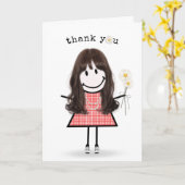 Bedankt dat je het meisje met de Daaisse hebt gevo Kaart (Gele Bloem)