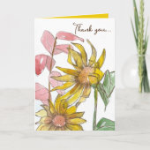 Bedankt dat je in me gelooft, zonnebloemen kaart (Voorkant)