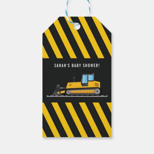 Bedankt dat je Labels geeft onder bouwthema Cadeaulabel (Achterkant)