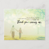 Bedankt dat je me gered hebt briefkaart (Voorkant)