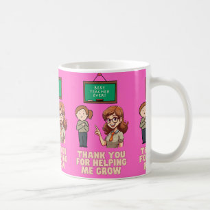 Bedankt dat je me hebt geholpen te groeien koffiemok