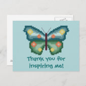 Bedankt dat je me hebt geïnspireerd! Briefkaart va (Voorkant / Achterkant)