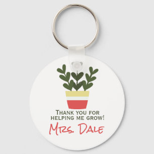 Bedankt dat je me hebt helpen groeien Leraar Sleutelhanger