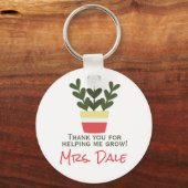 Bedankt dat je me hebt helpen groeien | Leraar Sleutelhanger (Voorkant)