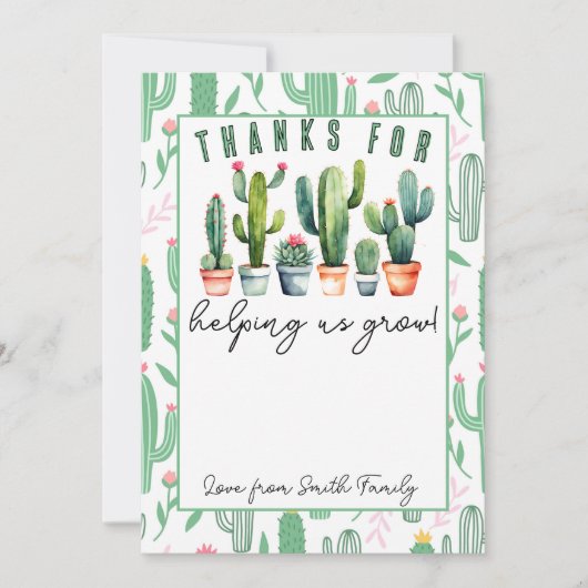 Bedankt dat je me helpt met het kweken van de lera kaart (Voorkant)