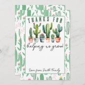 Bedankt dat je me helpt met het kweken van de lera kaart (Voorkant / Achterkant)