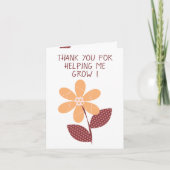 Bedankt dat je me helpt om een leraarskaart te lat (Voorkant)