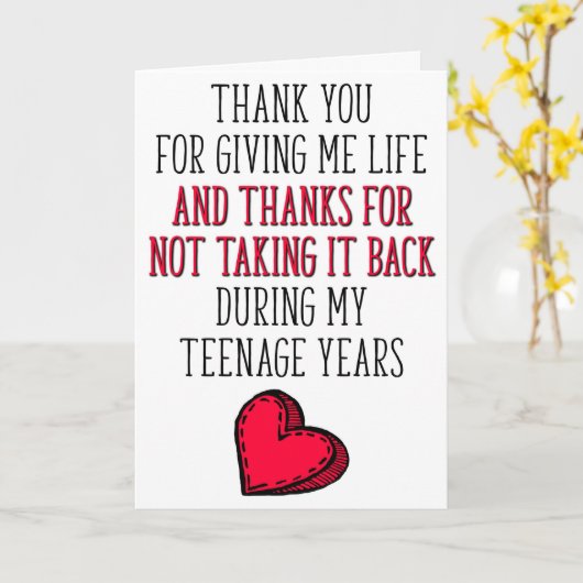 Bedankt dat je me het leven hebt gegeven, Moederda Kaart (Gele Bloem)