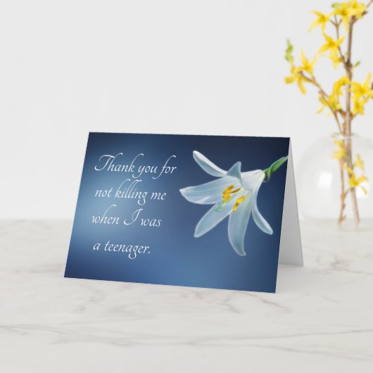 Bedankt dat je me niet hebt vermoord Kaart (Gele Bloem)