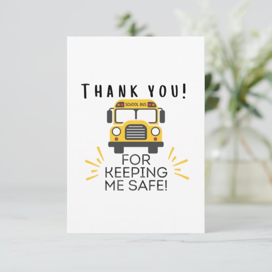 Bedankt dat je me veilig houdt voor de schoolbusch (Staand voorkant)