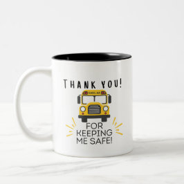 Bedankt dat je me veilig houdt voor de schoolbusch tweekleurige koffiemok