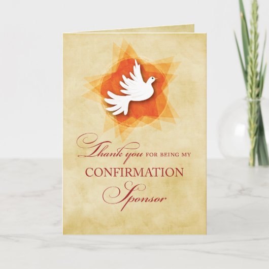 Bedankt dat je mijn bevestigingssponsor bent, Dove (Voorkant)