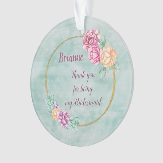 Bedankt dat je mijn Bridesmaid bent Ornament (voorkant)