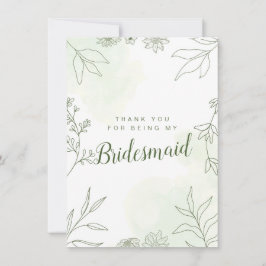 Bedankt dat je mijn Bridesmaid Wedding Kaart bent