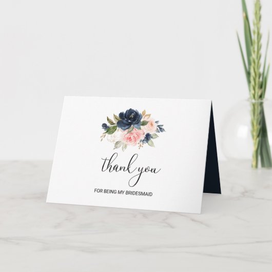 Bedankt dat je mijn Bridesmaid Wedding Kaart bent (Voorkant)