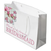 Bedankt dat je mijn bruidsmeisje bent large cadeautasje (Achterkant Gekanteld)