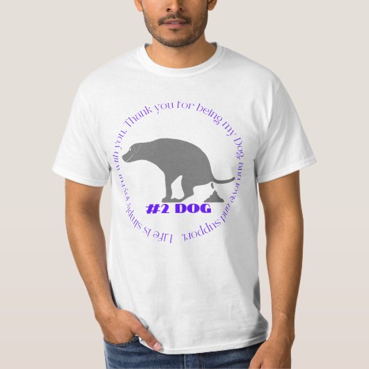 Bedankt dat je mijn hond bent t-shirt (Voorkant)