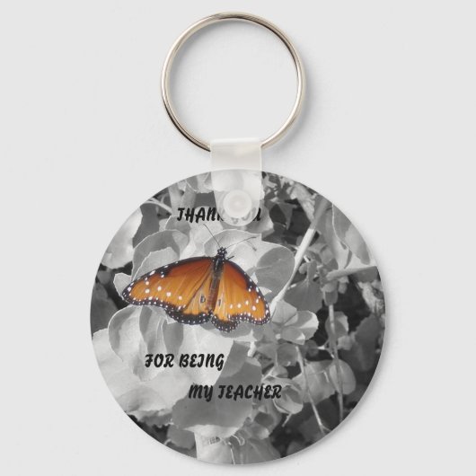 Bedankt dat je mijn leraar bent met monarch sleutelhanger (Voorkant)