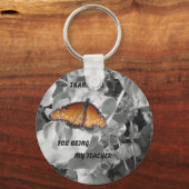 Bedankt dat je mijn leraar bent met monarch sleutelhanger (Voorkant)