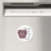 Bedankt dat je mijn leraar Red Mosaic Appple bent Magneet (Insitu (Vaatwasser))