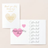 Bedankt dat je mijn moeder bent! folie kaarten (Display)