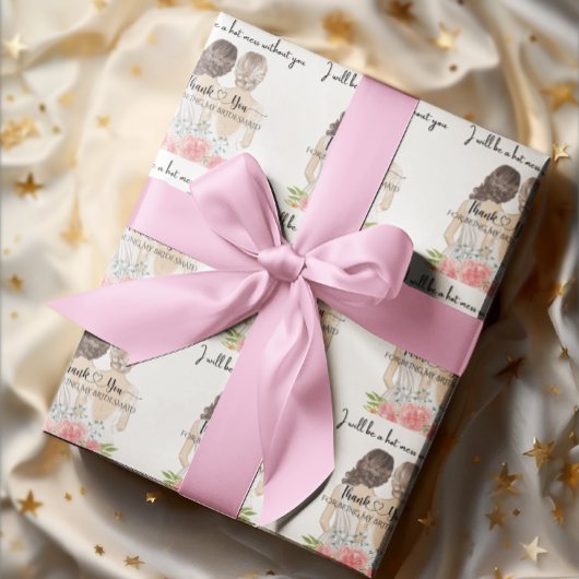 Bedankt dat je m'n bruidsmeisje bent cadeaupapier