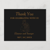 Bedankt dat je naar onze bruiloft bent gekomen. El Feestdagenkaart (Voorkant)