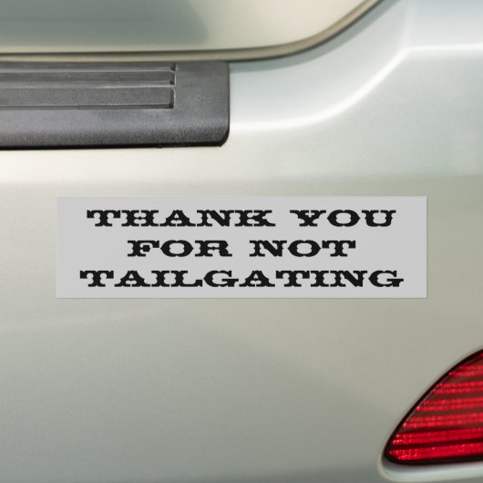 Bedankt dat je niet op maat hebt gemaakt (Thunderb Bumpersticker (Op auto)