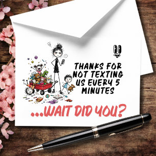 Bedankt dat je ons niet elke 5 minuten sms'te