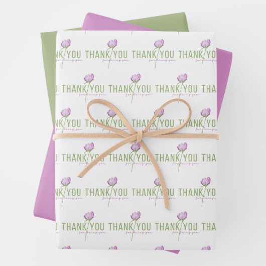 Bedankt dat je papieren bladen hebt samengevoegd inpakpapier vel (In situ)