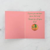 Bedankt dat je perzik bent! (Binnen)