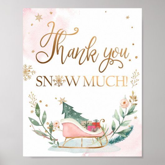 Bedankt dat je veel Sneeuwkraag hebt gemaakt, meis Poster (Voorkant)