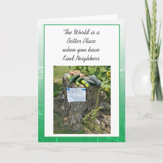 Bedankt dat je vriendelijke buren bent kaart (Voorkant)