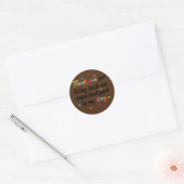 Bedankt dat je zo'n belangrijke leraar bent ronde sticker (Envelop)