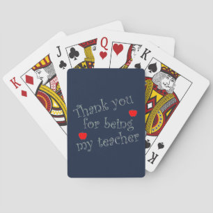 Bedankt dat leraar Red Apple Classroom apprecieert Pokerkaarten