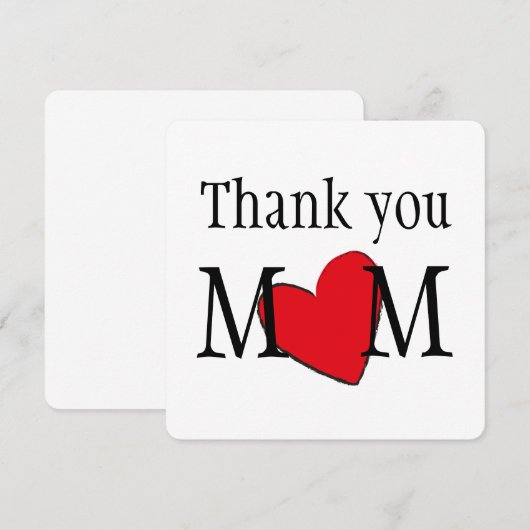 Bedankt dat mama Gepersonaliseerd (Voorkant / Achterkant)