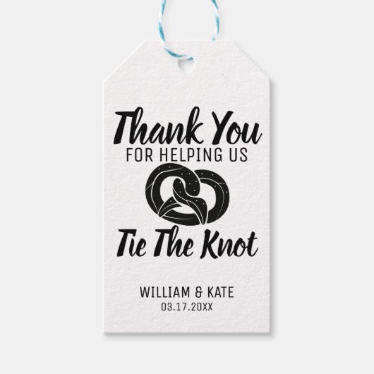 Bedankt dat u ons helpt bij het Stropdassen van de Cadeaulabel (Voorkant)