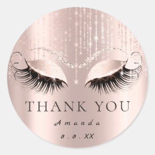 Bedankt Datum Roos Bridal Sweet 16th Ronde Sticker