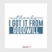 bedankt die ik kreeg van goede wil sticker (Vel)