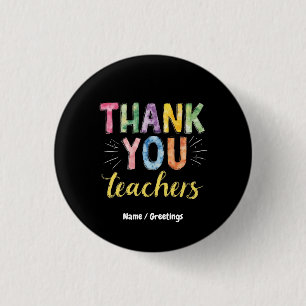 Bedankt Docenten & Studenten Afstuderen Gift Ronde Button 3,2 Cm