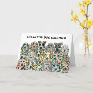 Bedankt Dog Groomer Kaart