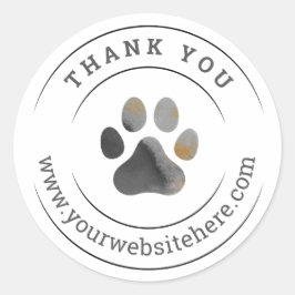 Bedankt Dog Small Business Black Sticker